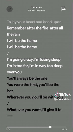 #theflame 💚#songlyrics #music #spotifylyrics #fypシ゚viral #fyp