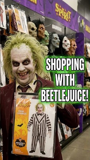 Beatlejuice and his lil buddy hit the Halloween store #halloween