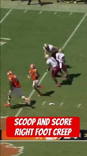 Scoop and score right foot creep