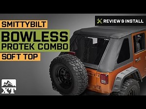 Jeep Wrangler Smittybilt Bowless Protek Combo Soft Top (2007-2018 JK 4 Door) Review & Install