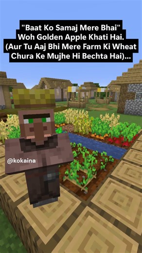 Sorry Villager Bhai!😅😝||MINECRAFT||KOKAINA #minecraft#trending#villager#minecraftindia#gamingclips