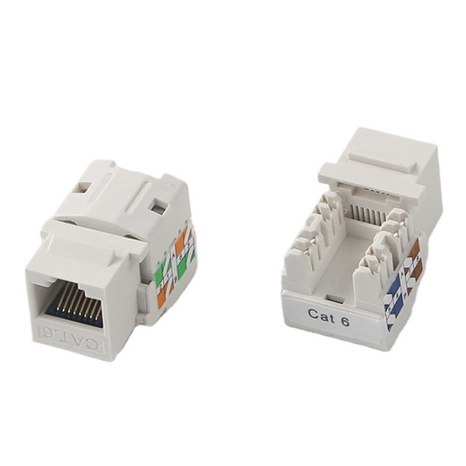 Faceplate Female Connector Module RJ45 8P8C IDC Type 90 Degree Cat.6 UTP Keystone Jack