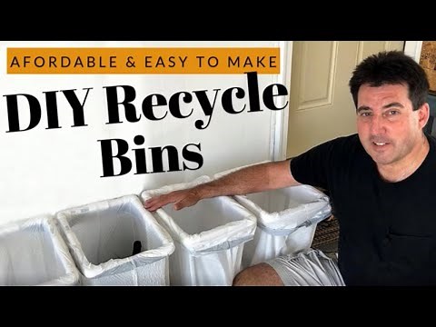 DIY Recycle Bins | 4 Bins for $20 | Sturdy PVC Construction