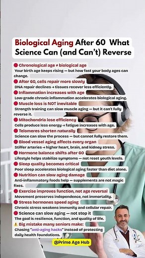 ⚠️ Aging After 60: What You Can Still Change — And What You Can’t