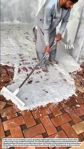 Foam Concrete Floor Leveling Technique | Fast Surface Filling Method.