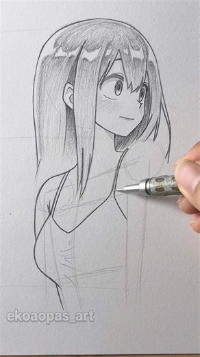 I draw anime girl ✍️ #art #drawing #sketch #drawingtutorial #animeart