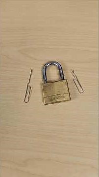 Open a basic lock - with paperclips!
