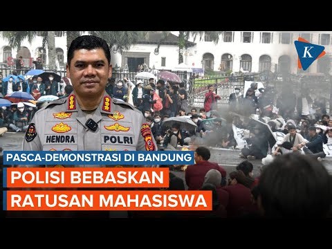 Polisi Bebaskan Ratusan Mahasiswa yang Diduga Terlibat Ricuh Saat Demo di Bandung