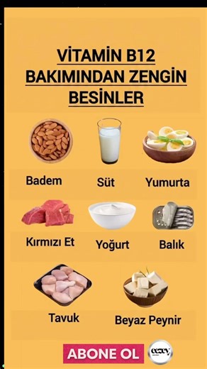 B12 Vitamini Kaynakları ve Faydaları… #youtubeshorts