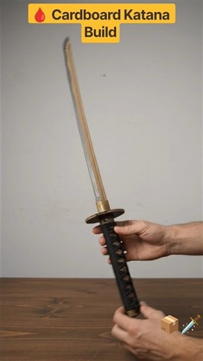 🛠️ Turning Cardboard Into a Razor-Sharp Katana! (DIY Masterpiece) 🌟CardboardKatana #DIYKatana #Card
