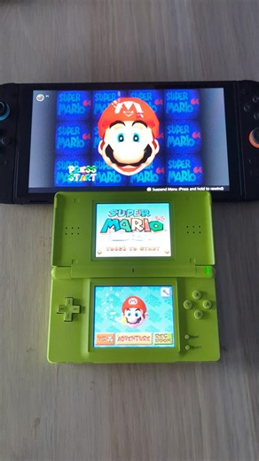 Super Mario 64- Nintendo Switch 2 vs DS Lite Speed Comparison