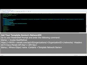 Meraki API & PowerShell