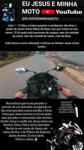 MotoVlog 4K #jesusédeus #jesuséosenhor #gloriaajesus #sojesussalva #palavradedeus #teamojesus