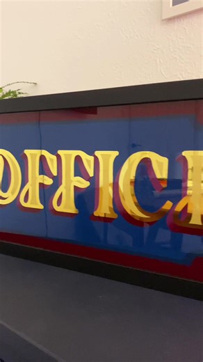 Elegant Gold Leaf Home Office Sign Design