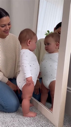 This Baby's Distrust Level Is INSANE 👶🏻 #suspicious #funnykids #shorts