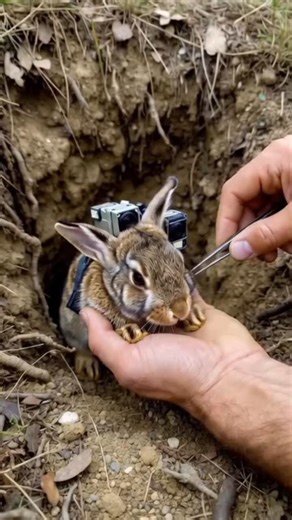 Rabbit POV Inside a Hidden Underground Burrow 🐇 | Real Micro Camera Footage #Shorts
