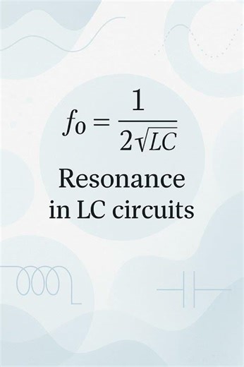 Resonance In Lc Circuits Explained! 🔬 #Shorts