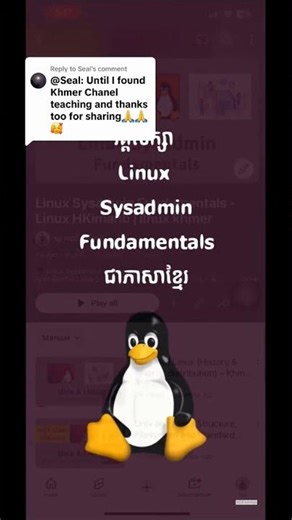 The channel for learning Linux - linux khmer