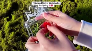 Transparent Dried Flower Bookmarks, 2026 Upgraded Dried Flower Bookmark Making Kit Clear Jars Stickers Set DIY Bookmark Kit for Pressed Flowers Page Clips Bookmark (20 Pcs Glass Bottle)