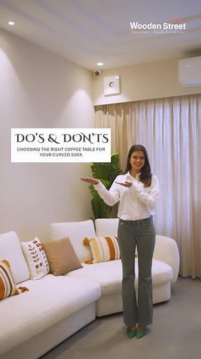 How to choose the right coffee table for your curved sofa? Sofa Coffee Table = Perfect Pairing! 🛋️☕ Dive into the guide on choosing the ideal coffee table for your sofa – because every living room deserves a stylish centerpiece! . . . . #styling #interiorstyling #tips #woodenstreet #furniture #interiordesign #furnituredesign #homedecor #homedecortips #tipsandtricks #coffeetable #sofadesign #stylingtips #information #trendingreels #instagram #original #concentcreator #creative #reels #india #202