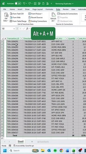 Removing Duplicates in Excel‼️ #excel