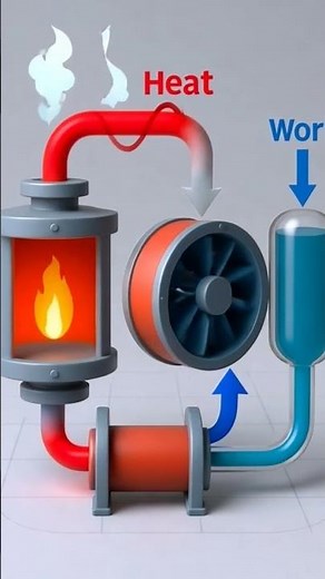 ⚙️ “Rankine Cycle Working Animation | Step-by-Step Power Generation Process” #shorts #youtubeshorts