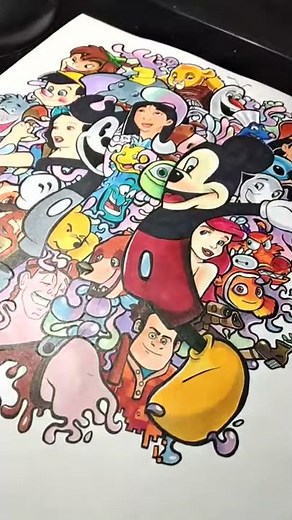 i MADE an EPIC DISNEY DOODLE | DRAWING DISNEY MOVIES