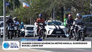 1.4K views | Number coding scheme sa Metro Manila, suspendido bukas, Labor Day #MBCTVNetworkNews | DZRH News Television | Facebook