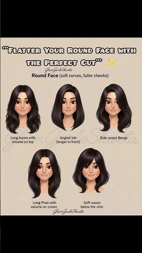 *“Flatter Your Round Face with the Perfect Cut”* ✨#hairstyle #haircut #yt #beauty #fashion #trend
