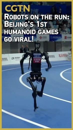 Robots on the run: Beijing's 1st humanoid games go viral!