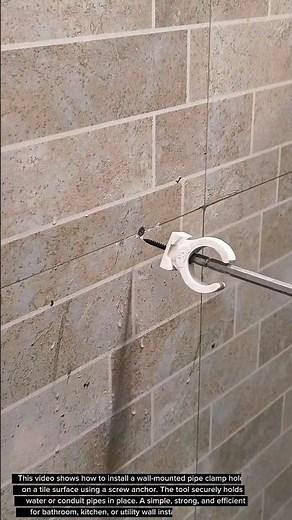 “Genius DIY Wall Pipe Clamp Trick | Strong Pipe Holder Installation on Tile Wall — Must-See!”