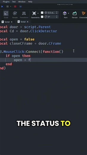 How to make a working door inside Roblox Studio/LuaU (school project) #roblox #robloxstudio