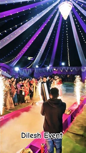 Couple Entry With Dry Ice Fog Dilesh Events#cold #fire#wedding #entry#shorts #wedding#trendingshorts