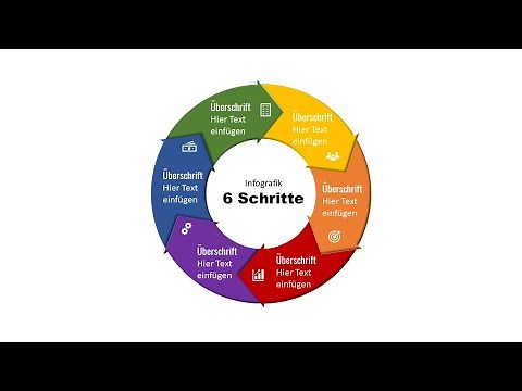 So erstellen Sie in PowerPoint eine moderne Kreisgrafik mit 6 Pfeilen