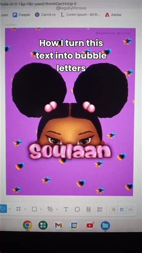 How I turned a 2D ordinary flat font into 3D bubble letters #shorts #digitalart #typography