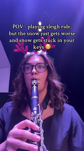 Genuine Fear While Playing Sleigh Ride on Clarinet