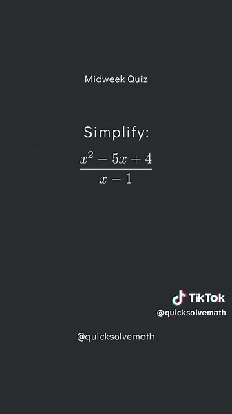 Quick Solve Math on TikTok
