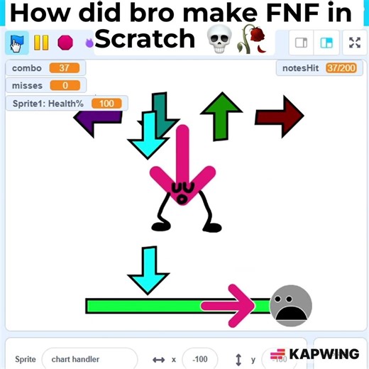 how did bro make FNF in scratch #gamtng