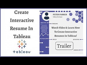 Interactive Resume in Tableau | Trailer | Subscribe if you want to know how I created it!