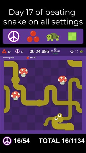 Day 17 of Beating Every Google Snake Category #googlesnake #speedrunning