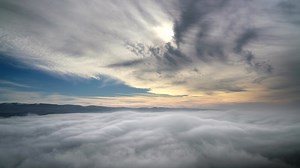 8K Two Different Layers Of Cloud Time-Lapse