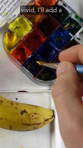 Chris Breier on Instagram: "Two yellows, same banana. Sometimes a color will match straight from the tube. And sometimes you can mix the same color from different pigments. Both happen in this video #colortheory #banana #acrylicpainting #yellow"