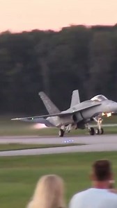 🎥: raw_military on IG 022 RCAF CF-18 Hornet Demo Team torches the runway with authority on takeoff for the dirty roll at London (Canada) International Airport (CYXU), on September 9, during the 2022 edition of Airshow London SkyDrive’s “Hour of Power” twilight display. #aviation #aircraft #aerospace #avgeek #aviationlover #fighterjet | The War Zone