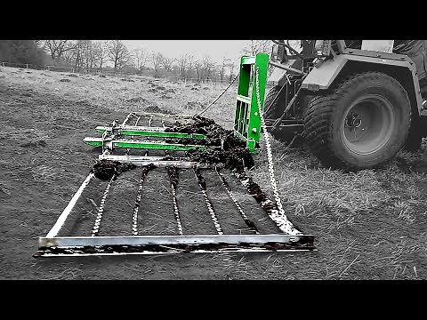 Homemade Manure Spreader / Field Drag for Garden Tractor