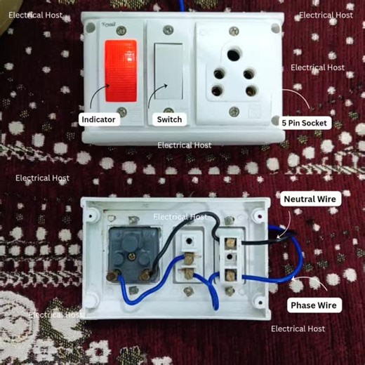 💡 “One switch, one socket, one indicator — basic wiring, smart connection!” ⚡ #ElectricalWiring #ElectricianLife #WiringTutorial #SwitchSocketWiring #DIYWiring #ElectricalWork #WiringKnowledge #BasicWiring #PowerConnection #TechnicalLearning | Electrical Host