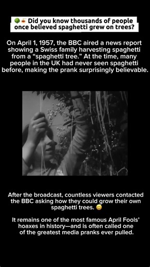 The BBC Spaghetti Tree Hoax That Fooled Thousands 🌳🍝