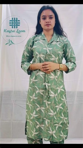 ✨ New Arrival – Green & Gold 2-Piece Set from Kyra Loom ✨