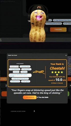 Peanut VS Shroud Clicks Per Second Test 🤯