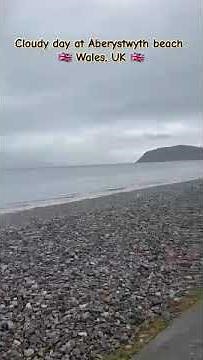 Cloudy day at Aberystwyth beach 🇬🇧 Wales, UK 🇬🇧 #wales #beach