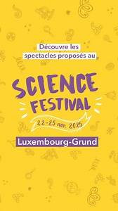 🎉 Découvrez, expérimentez et amusez-vous au Science Festival 2025 ! 🔬🧪 Plus de 60 activités (spectacles et ateliers interactifs) vous attendent les 22 et 23 novembre à Luxembourg-Grund ! 🤩 Organisé par Musée national d'histoire naturelle Luxembourg - Naturmusée & Luxembourg National Research Fund - FNR #ScienceFestival #Luxembourg #Ateliers #Experiences #SciencePourTous | science.lu